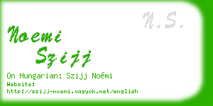 noemi szijj business card